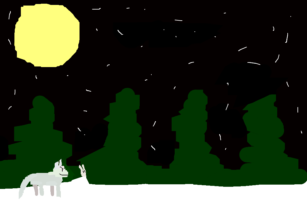 Snowy Fox and Rabbit in Tundra